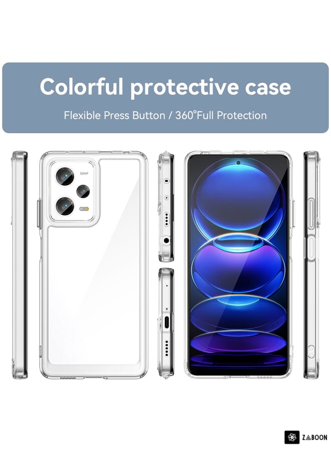 Zaboon Protective Case Cover For Xiaomi Redmi Note 12 Pro Speed Colorful Series Acrylic + TPU - Image 2