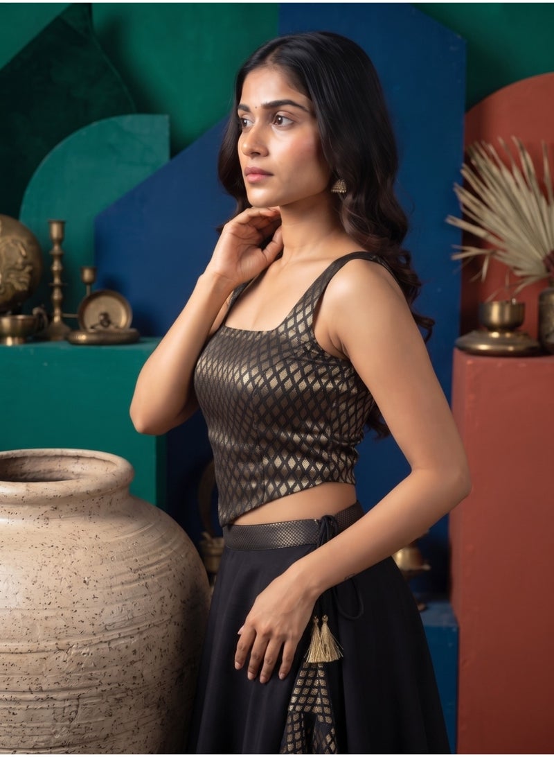 Nool Raven Brocade Blouse - Image 5