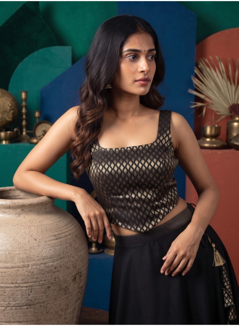 Nool Raven Brocade Blouse - Image 2
