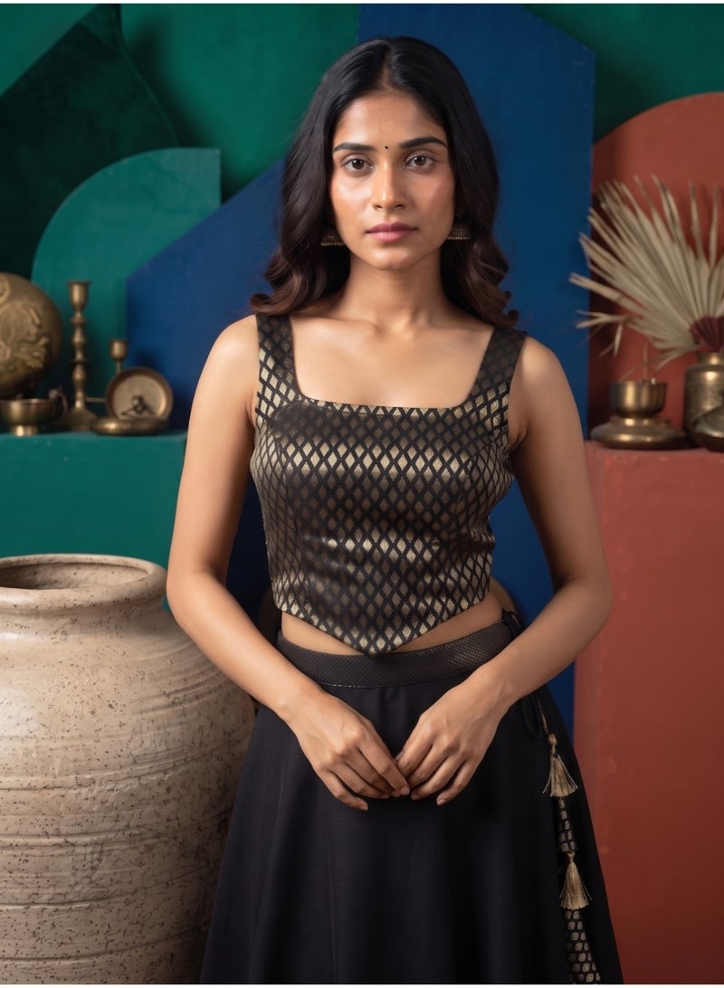 Nool Raven Brocade Blouse - Image 4