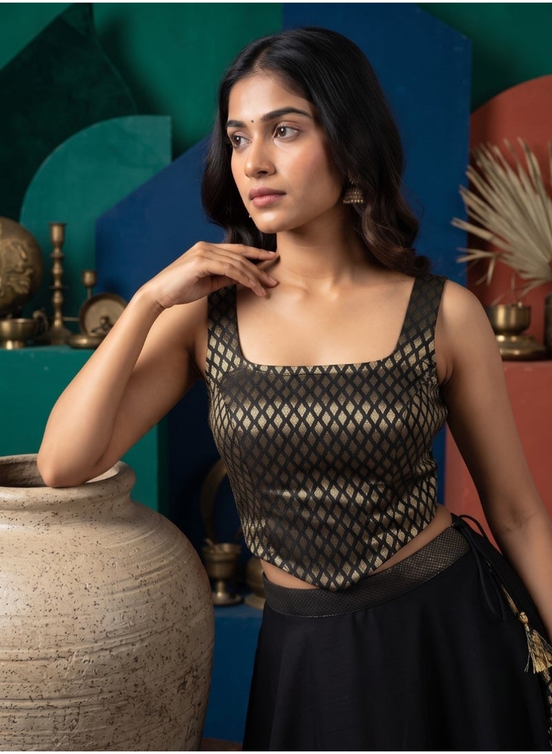 Nool Raven Brocade Blouse - Image 1