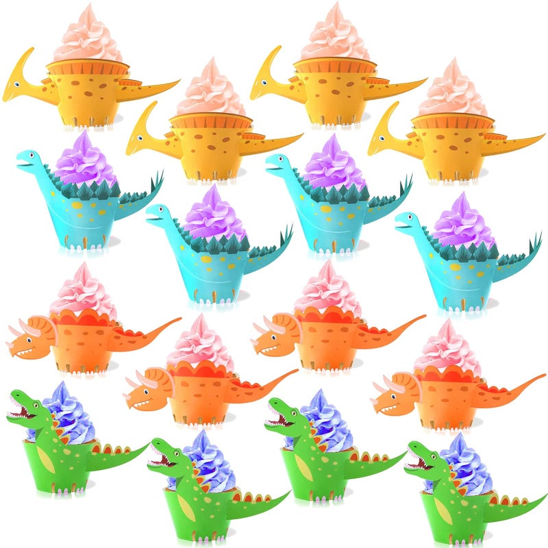 Konsait Dinosaur Cupcake Wrappers Toppers48PackKonsait Little Dino Cupcake Toppers Cake Table Decorations Party Supplies for Boys Kids Birthday Party Decor Favors