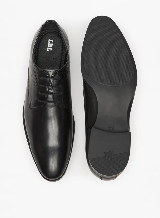 LBL by Shoexpress Solid Derby Shoes with Lace-Up Closure