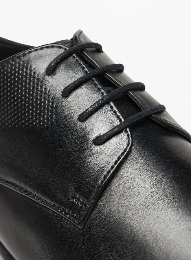 LBL by Shoexpress Solid Derby Shoes with Lace-Up Closure