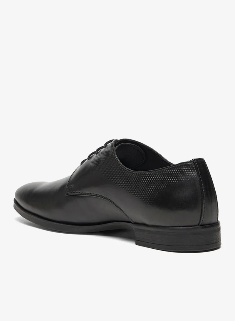 LBL by Shoexpress Solid Derby Shoes with Lace-Up Closure