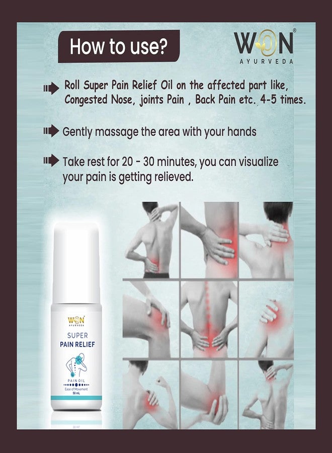 WON AYURVEDA Super Pain Relief Oil| Multi Pain Relief Oil | Best Pain Relief Oil Pack of 2 - Image 5