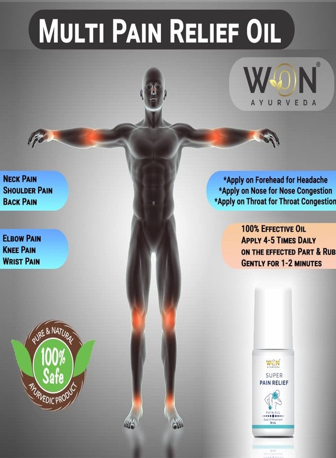 WON AYURVEDA Super Pain Relief Oil| Multi Pain Relief Oil | Best Pain Relief Oil Pack of 2 - Image 2