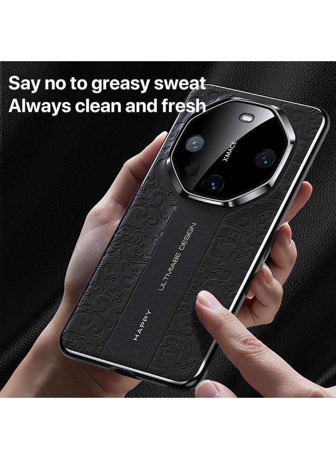 S-TOP Case For Huawei Mate 40 Pro Cloud Dragon Pattern Plain Leather PC Phone Case - Image 3