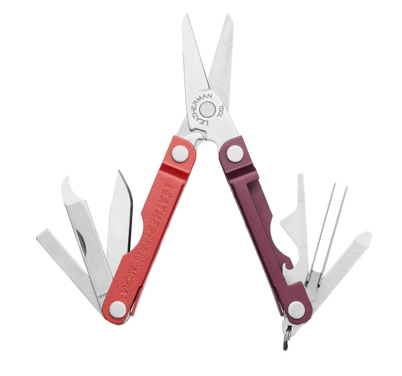 LEATHERMAN, Micra, Keychain Multi-tool with Grooming Tools, Mini Pocketknife for Everyday Carry (EDC), Hobbies & Outdoors, Built in the USA, Mulled Wine - Image 1