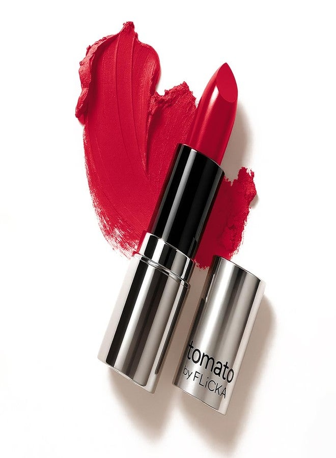 FLiCKA Tomato Bullet Matte Lipstick| Non-transfer Lipstick, Waterproof, Hydrating, Moisturizing, Upto 6Hrs, Shade 24, 4g - Image 1