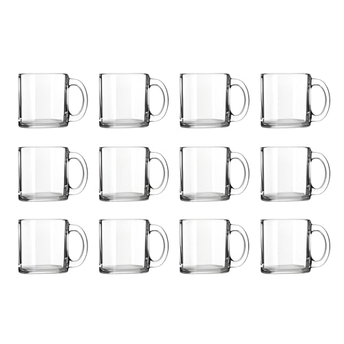 Bexter Pack of 2 Clear Glass Coffee Mugs – 13 oz Heavy-Duty Thick-Walled Cups for Hot Beverages – Durable, Elegant, Heat-Resistant Glassware for Coffee, Tea, Lattes, and More - Image 3