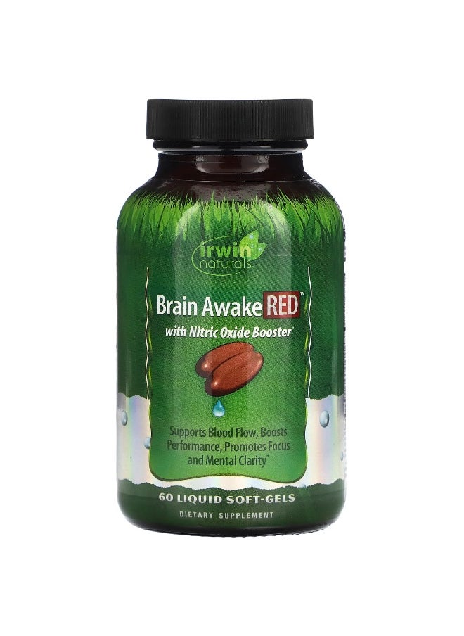 Irwin Naturals Irwin Naturals, Brain Awake Red, 60 Liquid Soft-Gels  - Image 1