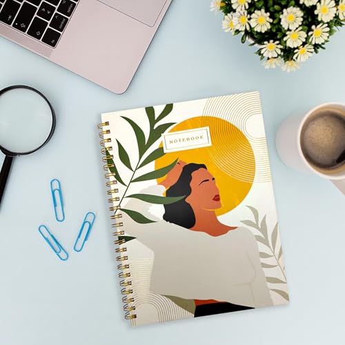 mudrit Spiral Notebook, Single Ruled Gold Wiro Hardbound, Size B5, 100 GSM Paper, 96 Pages, Perfect for journaling, doodling, Office use, Ideal for Profesionals & Students (Bohemian Chic) - Image 3