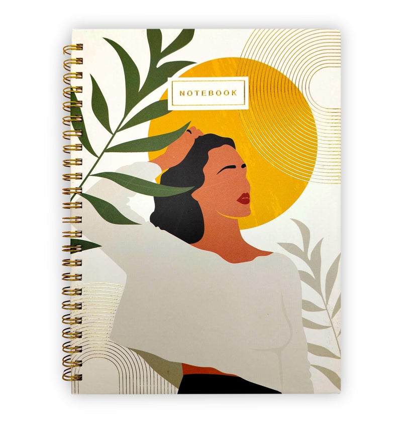 mudrit Spiral Notebook, Single Ruled Gold Wiro Hardbound, Size B5, 100 GSM Paper, 96 Pages, Perfect for journaling, doodling, Office use, Ideal for Profesionals & Students (Bohemian Chic) - Image 5