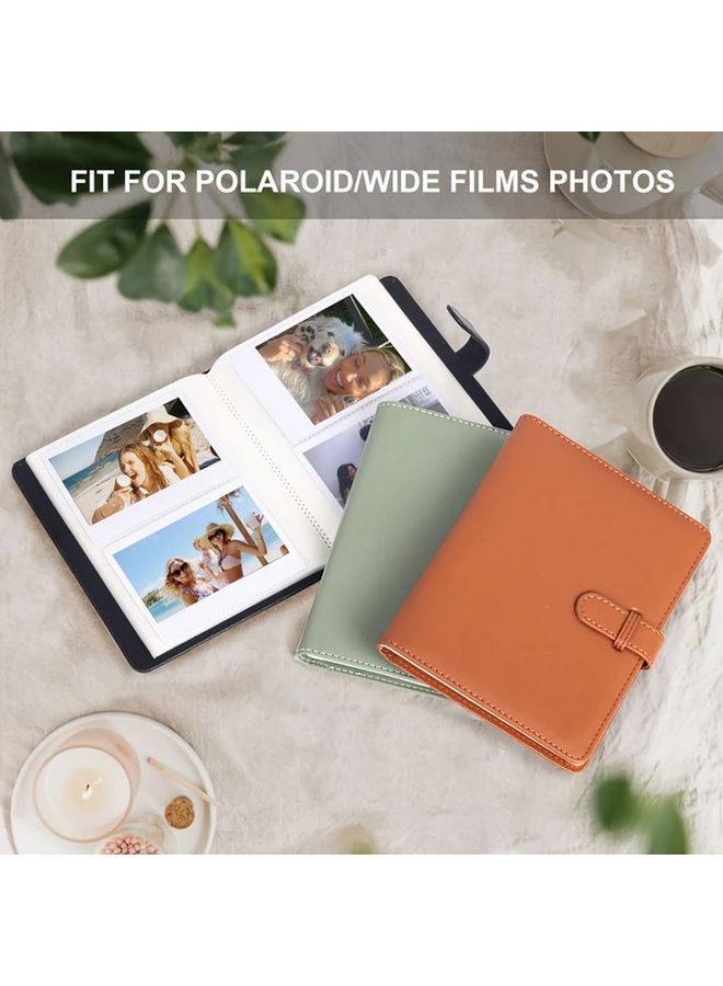 Brown Wide Format Photo Album 80 Pockets 3.4x4.3 Inch For Fujifilm Instant Camera - Image 5