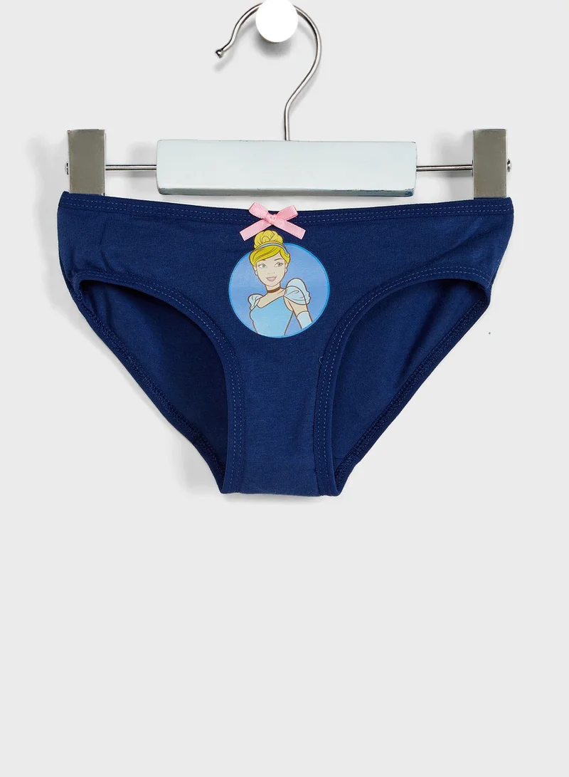 Disney Kids 3 Pack Princess Briefs
