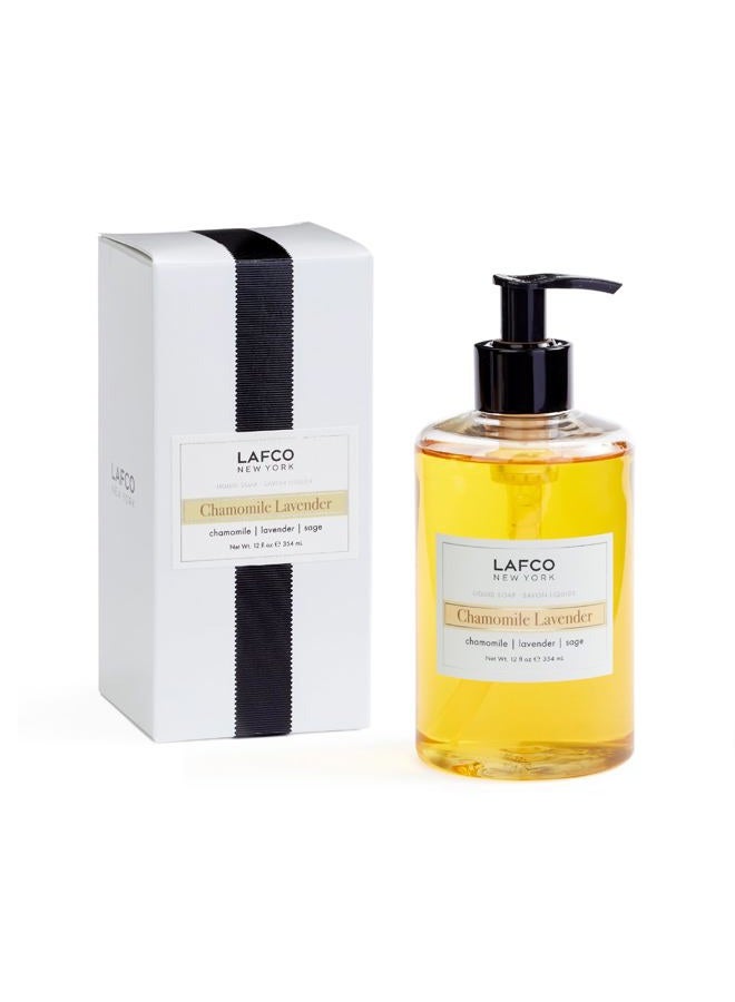 LAFCO New York Liquid Soap, Chamomile Lavender - 12 oz - Regenerates, Protects & Moisturizes - All Skin Types - Hypoallergenic, Synthetic Free & Cruelty Free - Made in Italy - Image 1