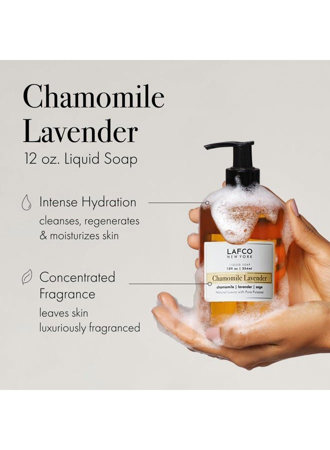 LAFCO New York Liquid Soap, Chamomile Lavender - 12 oz - Regenerates, Protects & Moisturizes - All Skin Types - Hypoallergenic, Synthetic Free & Cruelty Free - Made in Italy - Image 2