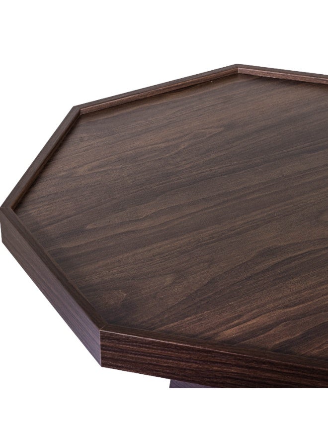 evistar High Quality Turkish Wood Ribbed Side Table For Living room, Outdoor, Bedroom - Image 2