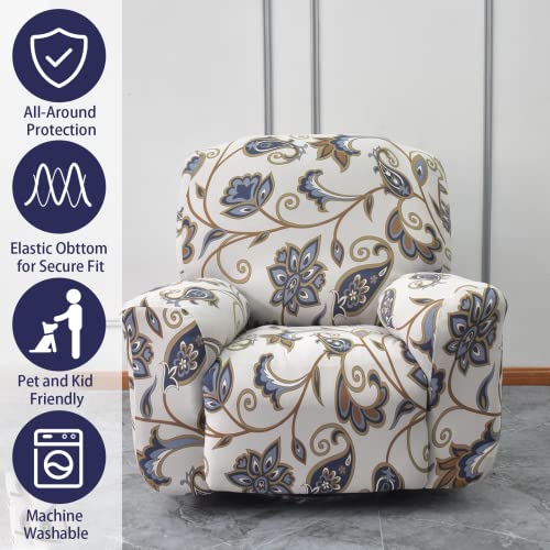 Iauddy Recliner Slipcover-Stretch Soft Slip Reclining Chair Slipcovers 4 -Pieces Furniture Protector for Recliner with Pocket Fitted Sofa Couch Cover Lazy Boy Chair Cover - Image 5