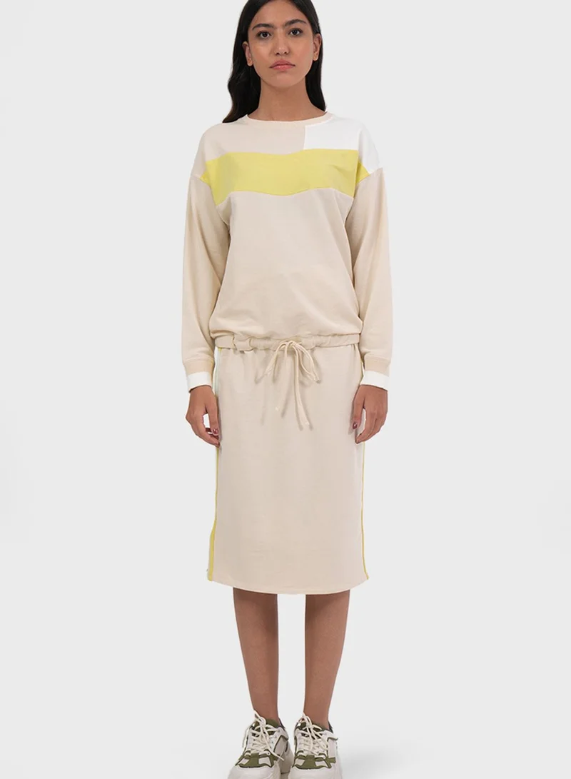 RINA High Waist Drawstring Detail Skirt
