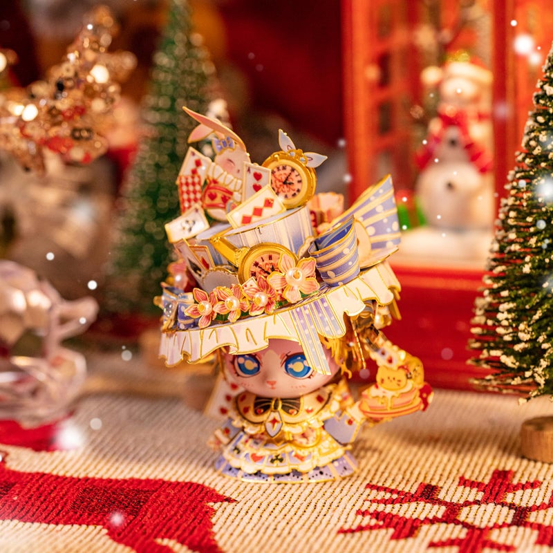 MU 3D Metal Puzzle for Adult Alice Figure Cartoon Cat, Animation Elf Palace Model Kits Miniature Building, Love Festival Birthday Gift Home Decor - Image 4