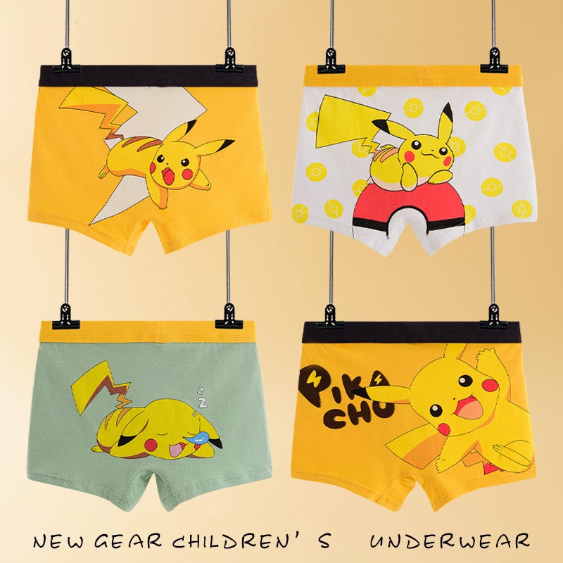 Children'S Underwear Pure Cotton Class A Cotton Not Clip Butt Boxer Pants Large Children Boys' Baby Cartoon Boxer Pants - Image 4