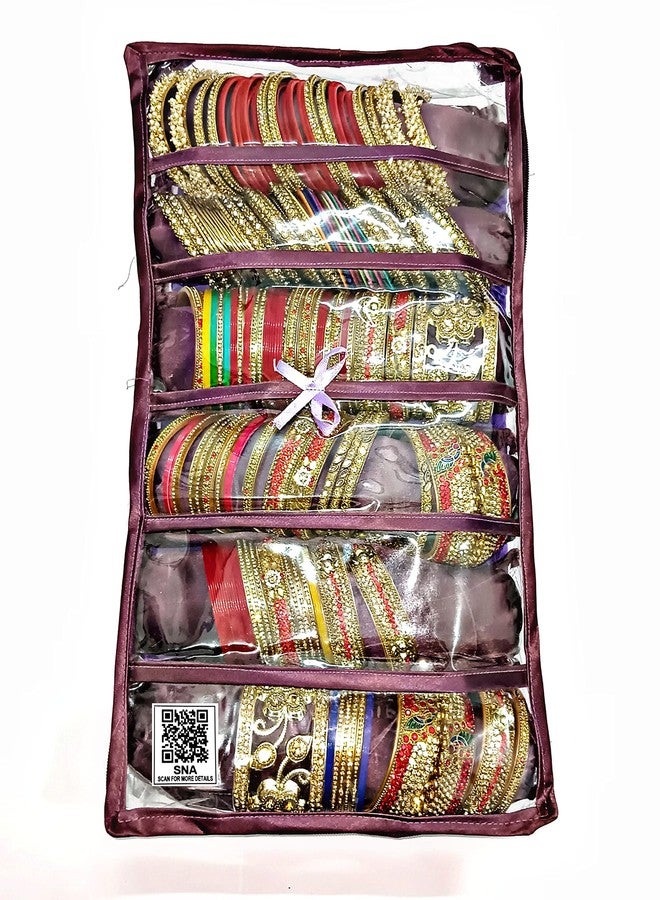 SNA علبة مجوهرات SNA بستة أساور (بنفسجي) علبة مجوهرات علبة مجوهرات (بنفسجي) - Image 1