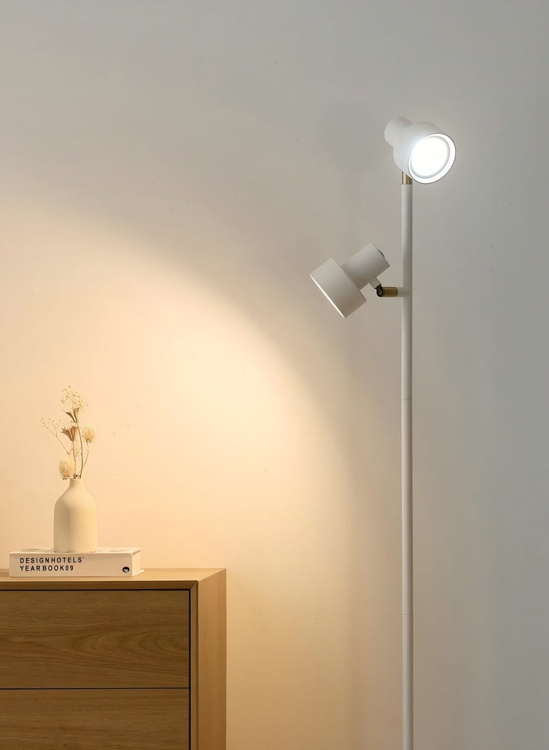 18W LED Floor Lamp, Modern Dimmable Standing Lamp with Remote & Touch Control,3 Color Temperatures, Rotatable LED Light Floor Lamps for Living Room, Bedroom, Office,Hotel Lighting,White - Image 1