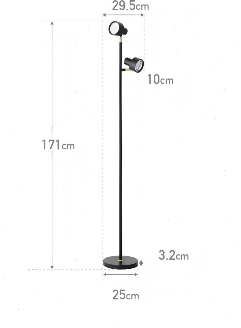 18W LED Floor Lamp, Modern Dimmable Standing Lamp with Remote & Touch Control,3 Color Temperatures, Rotatable LED Light Floor Lamps for Living Room, Bedroom, Office,Hotel Lighting,White - Image 5