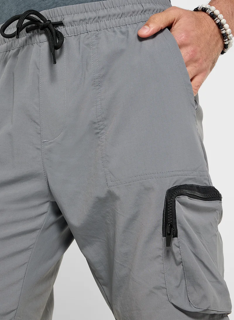 BRAVE SOUL Chino Shorts with Elasticated Waist Drawcord