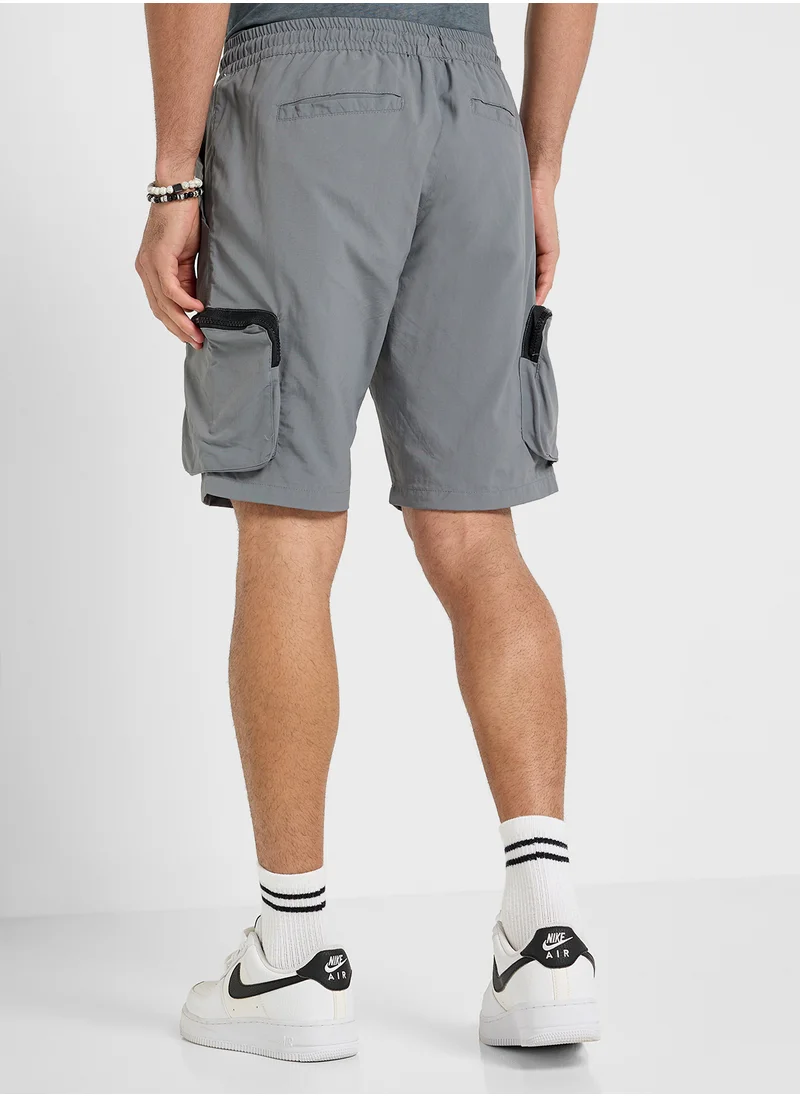 BRAVE SOUL Chino Shorts with Elasticated Waist Drawcord