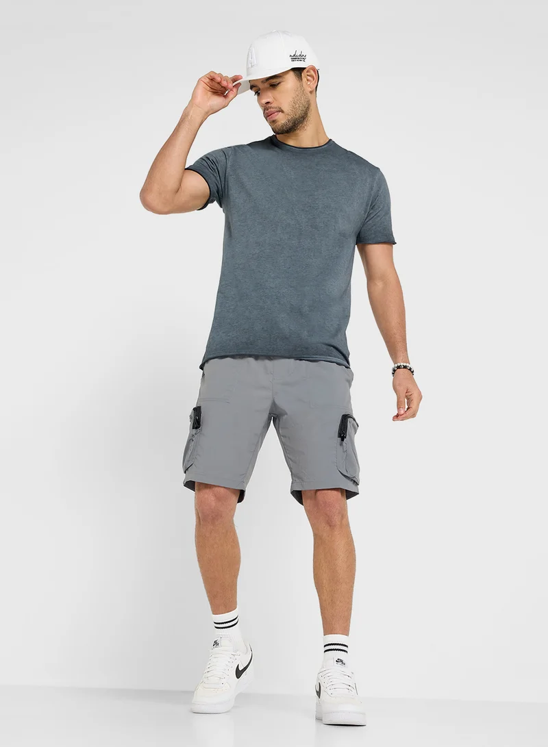 BRAVE SOUL Chino Shorts with Elasticated Waist Drawcord