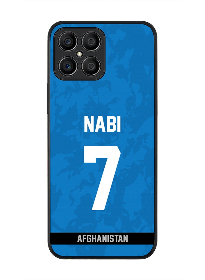 Stylizedd - Rugged Black Edge Case for Honor X8, Slim fit Soft Case Flexible Rubber Edges Thin Cover - Player Name - Mohammad Nabi, Jersey Number- 7 - Image 1