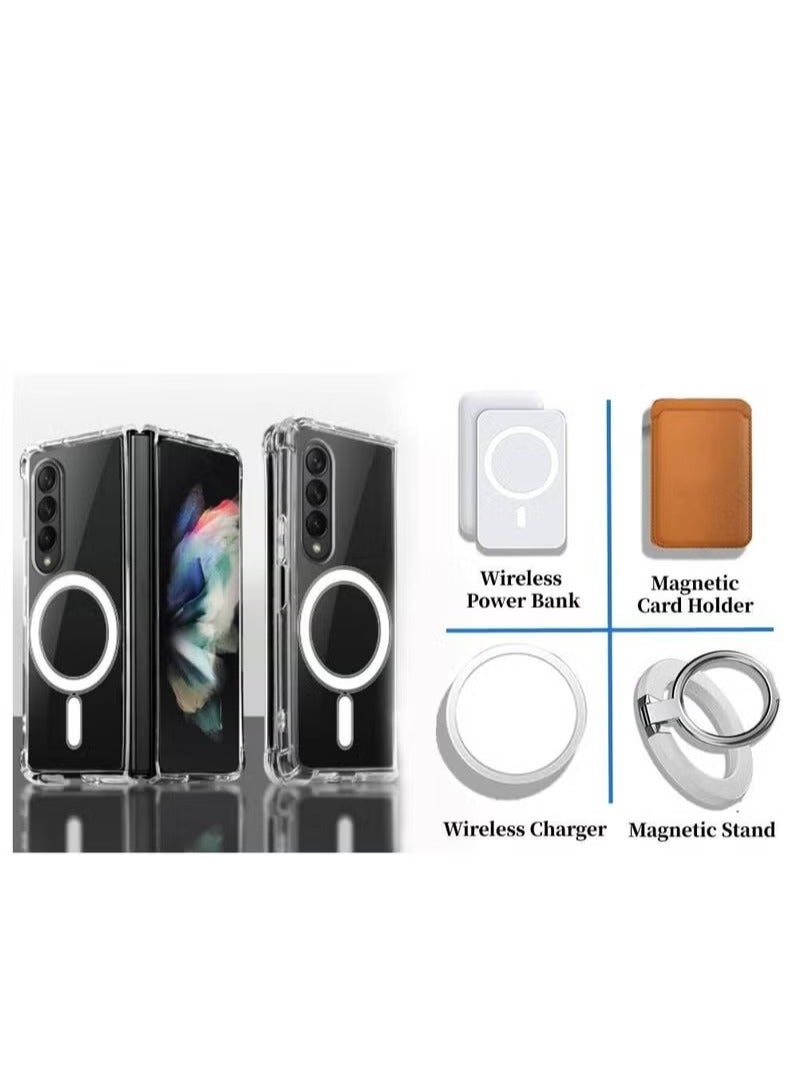 UMIXPRO Case for Samsung Galaxy Z Fold 4 Clear Case Compatible with Mag Safe Transparent Shockproof Protection Yellowing Resistant Magnetic Phone Case for Galaxy Z Fold 4 5G - Image 3