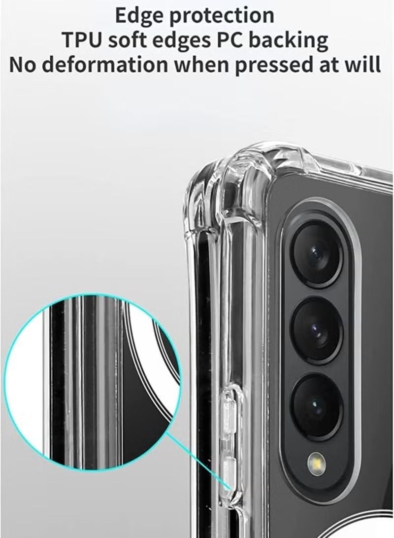 UMIXPRO Case for Samsung Galaxy Z Fold 4 Clear Case Compatible with Mag Safe Transparent Shockproof Protection Yellowing Resistant Magnetic Phone Case for Galaxy Z Fold 4 5G - Image 5