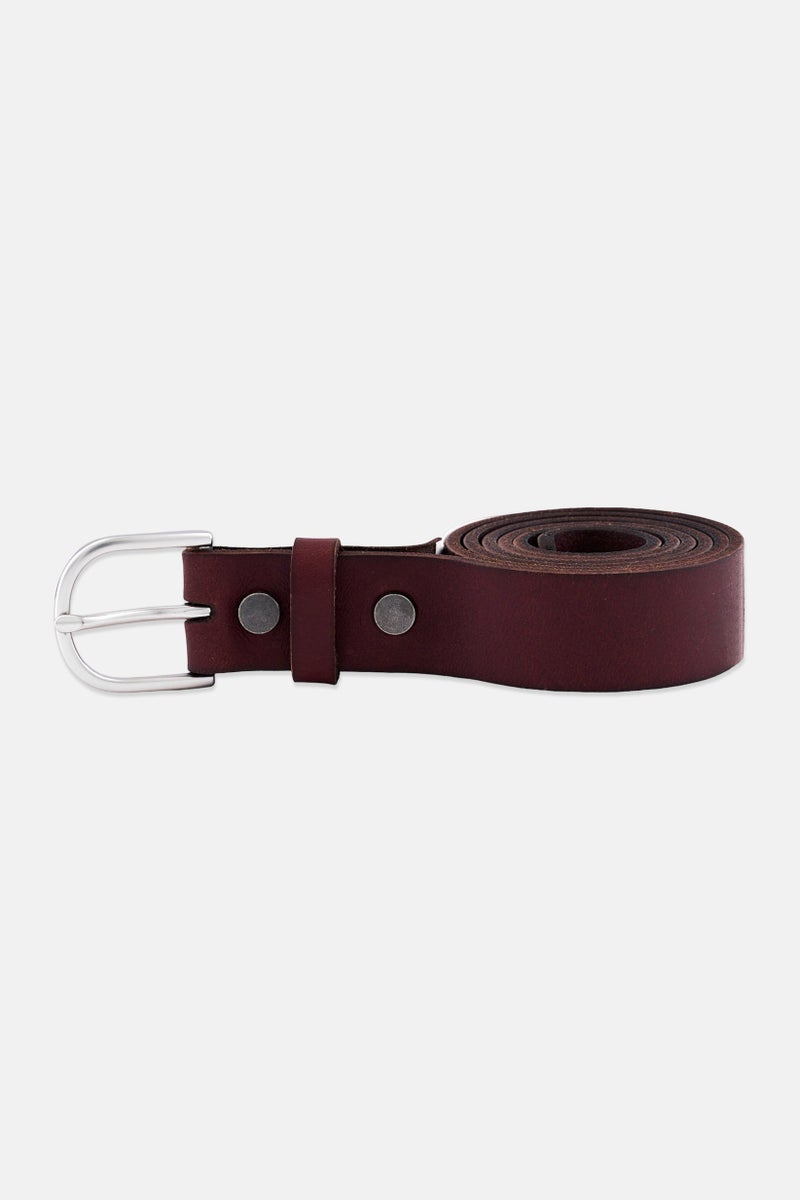 HARLEY DAVIDSON Women Leather Buckle Belt, Dark Brown - Image 1