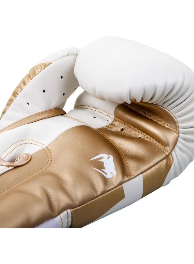 Venum Elite Standup Shin Guards-White/Gold - L - Image 4