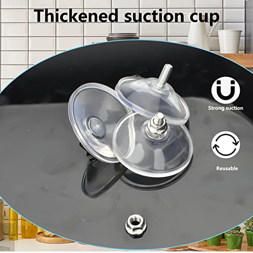 AccEncyc 6 Pcs Strong Thickened Sucker Suction Cup Clear PVC Sucker Pads with M6 x 14 Thread Screw Extra Strong Adhesive Glass Suction Holder - Image 3