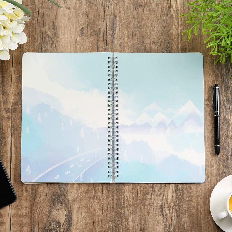 SIIXU Colorful Blank Journal Notebook, Hardcover Unlined Personal Diary to Write in for Women and Girls, Pretty Notepad for Writing, Spiral, 6.8"x9.8", 128 Pages, Autumn - Image 4