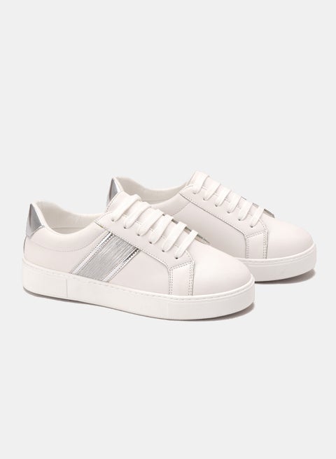 Zelda 020 Synthetic Leather Lace-Up Sneaker for Women