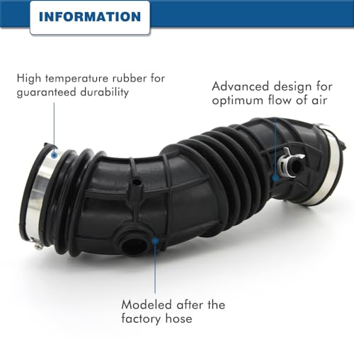 A ABIGAIL Air Intake Hose Compatible with 2008-2012 Honda Accord 2.4L EX EX-L LX LX-S Submodel 2012-2015 Honda Crosstour 2.4L - Intake Filter Tube Replaces # 17228R42A00 696-053 - Air Intake Duct Tube Boot - Image 3