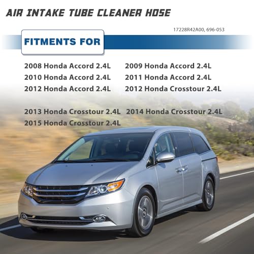A ABIGAIL Air Intake Hose Compatible with 2008-2012 Honda Accord 2.4L EX EX-L LX LX-S Submodel 2012-2015 Honda Crosstour 2.4L - Intake Filter Tube Replaces # 17228R42A00 696-053 - Air Intake Duct Tube Boot - Image 5