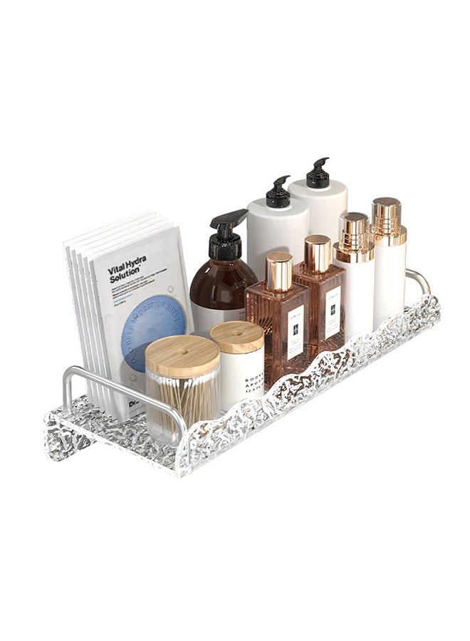 Bukela 1 Piece Shower Organizer, Wall Floating Shelf, Shower Caddy, Shower Shelf, Shower Holder, Clear Wall Mounted Organizer for Bathroom Storage and moreAcrylic No Drill Wall Mount Adhesive Shelf - Image 2