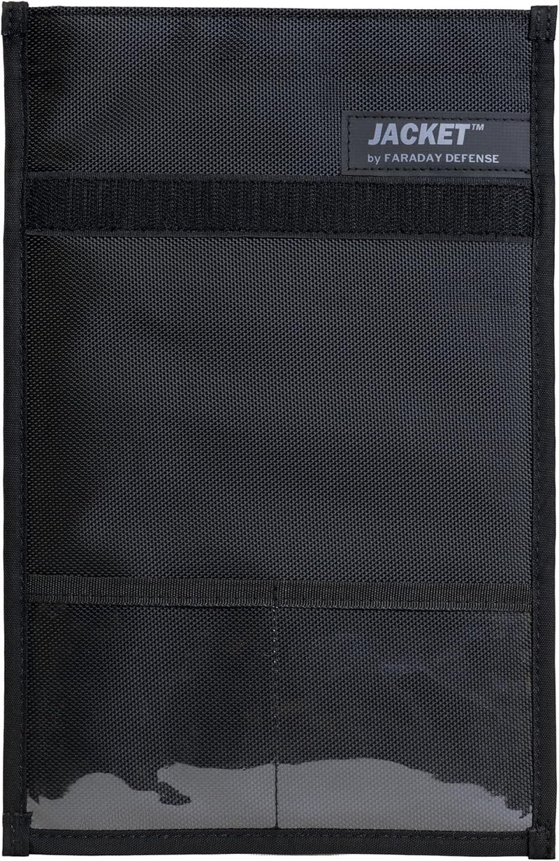 Faraday Defense Bag Jacket for Phones, Tablets, & Laptops | Device Shielding - Law Enforcement & Military, Data Security, Privacy, Anti-Tracking Anti-Hacking (Tablet) Black - Image 4