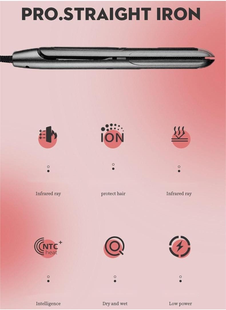 Professional Ceramic Hair Straightener Flat Iron for Frizz Control Shinier Smoother Hair Styling Tool - Image 5