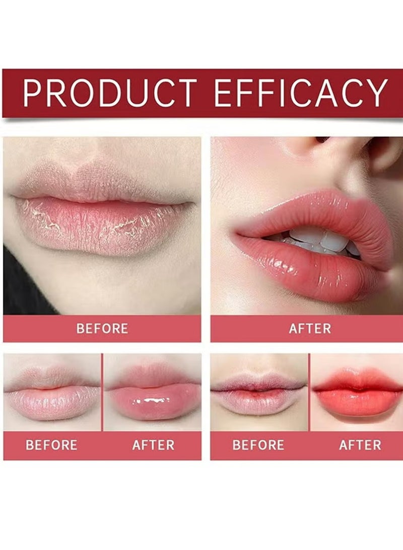 ميكسيو 2PCS الشفاه السحر تخفيف كريم فرك ، الشفاه السوداء الداكنة إزالة تقشير الصبغة ، تتلاشى مملة الوردي بلسم الشفاه مشرقة ، مكافحة الكراك ترطيب ، الشفاه الناعمة ، تقشير لطيف للشفتين المتشققة والجافة - Image 4