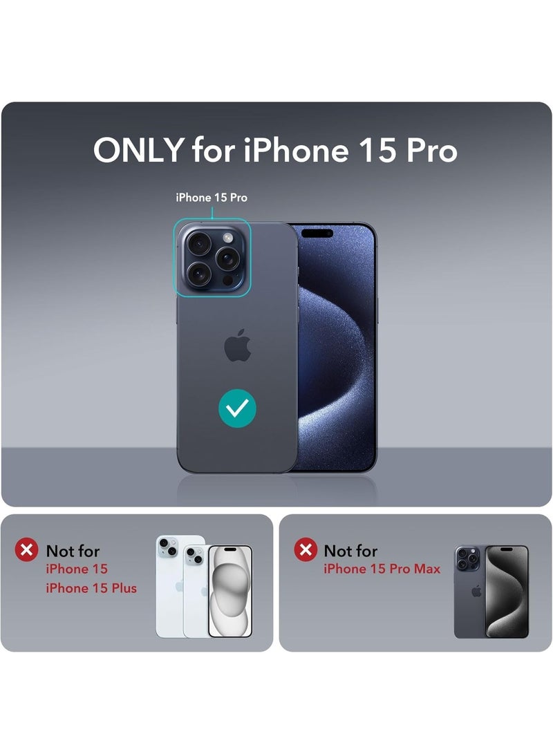 جراب iPhone 15 Pro متوافق مع Magsafe، جراب زجاجي غير لامع رفيع لهاتف iPhone 15 Pro، واقي عدسة الكاميرا من الخدوش، غطاء مقاوم للصدمات، 15 Pro 6.1 بوصة - Image 2