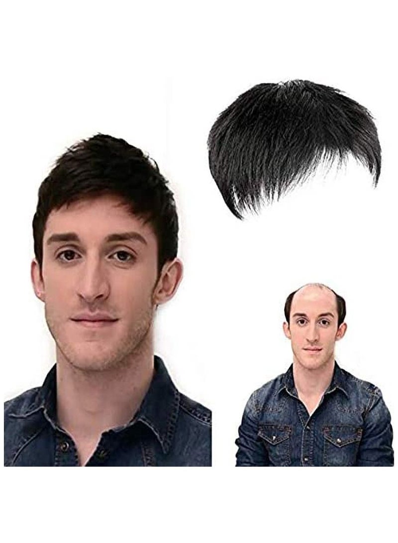 Estelle Men's Wigs 100% Real Human Hair Topper Toupee Clip Hairpiece for men Monofilament Hair Topper Natural Hairline Hairpiece Natural Looking - Image 1