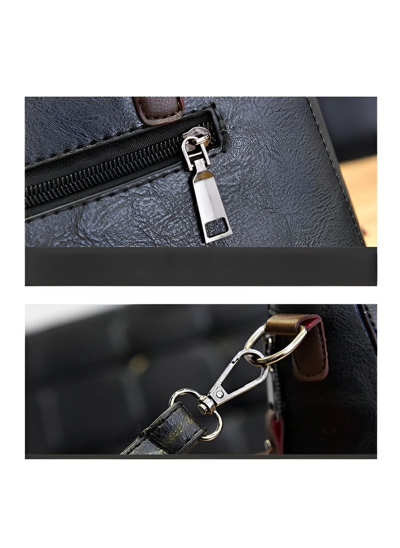 REOCLE - Women's Leather Tote Handbag Crossbody Bags with Little fox Pendant Satchel Shoulder Bag with Adjustable Strap & Large Capacity Trendy Commute Handbag - Image 1